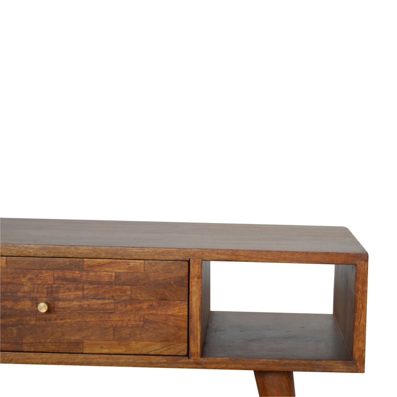 Mid Century Couchtisch aus gemischtem Kastanienholz