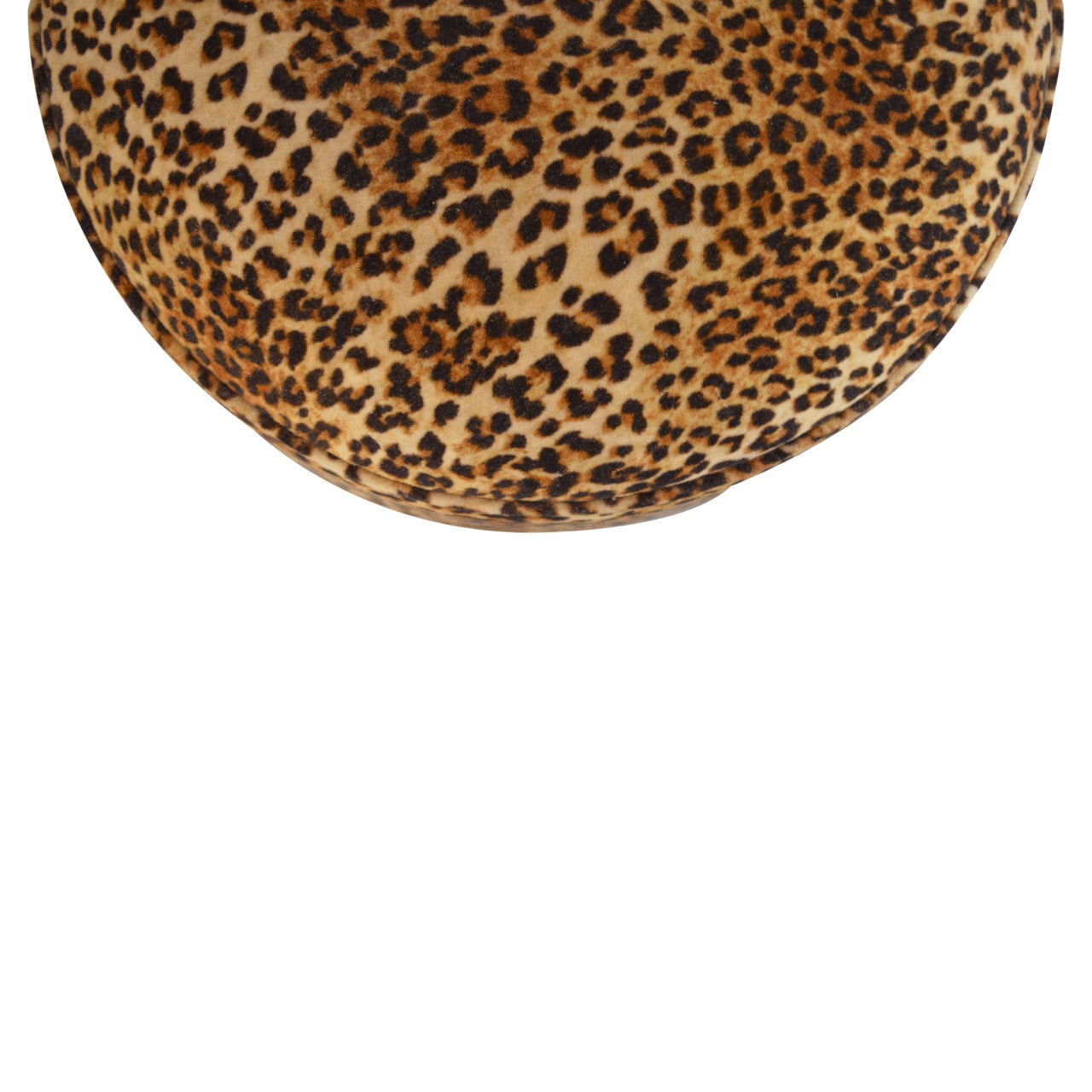 Leopard Print Velvet Footstool