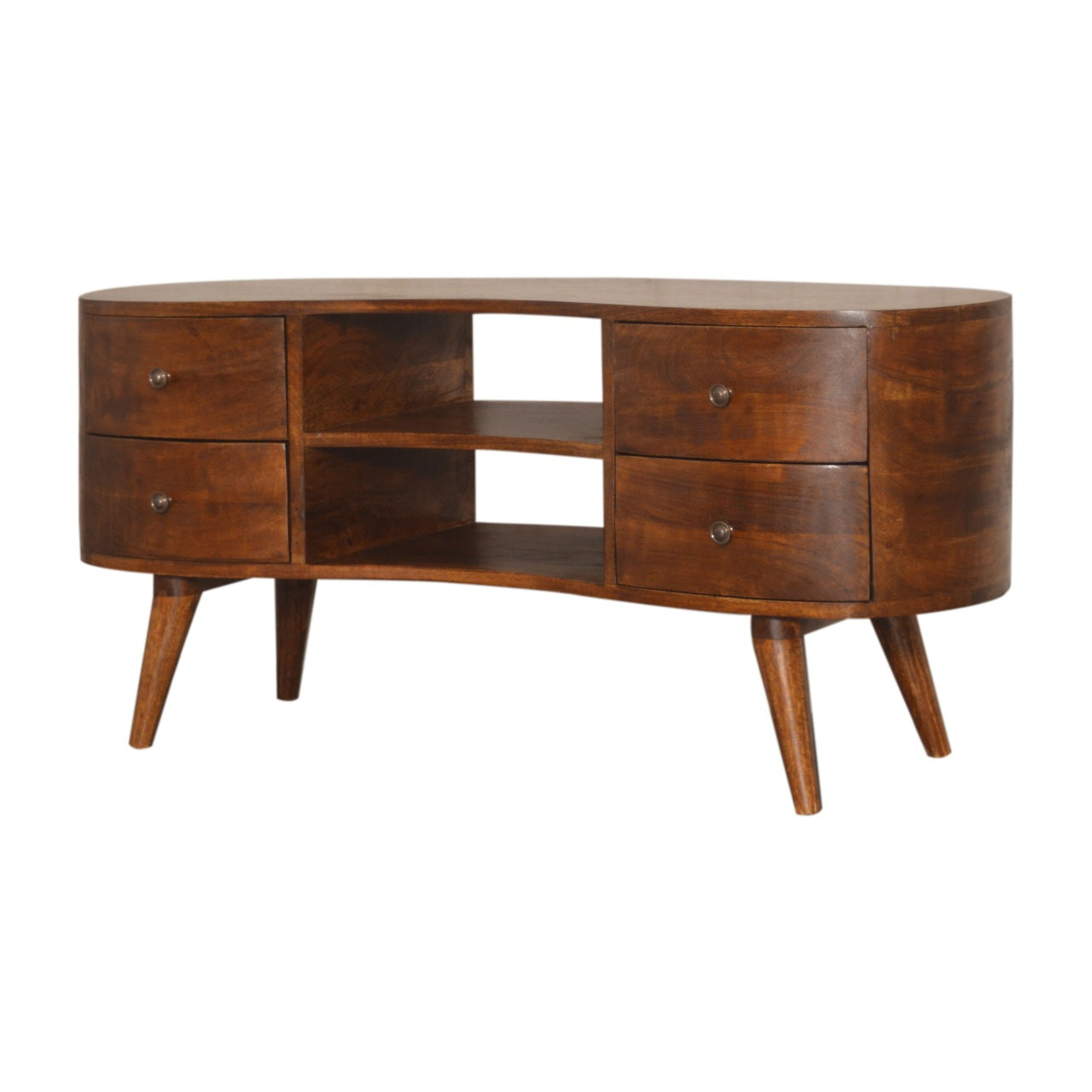 Chestnut Wave Retro Style TV Unit