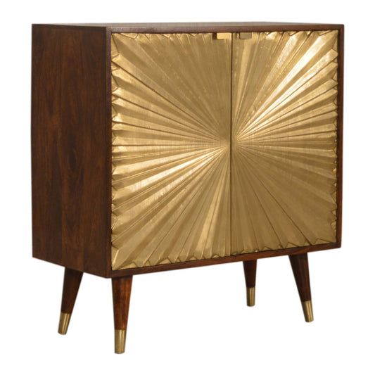 Manila Gold Cabinet and Walnut