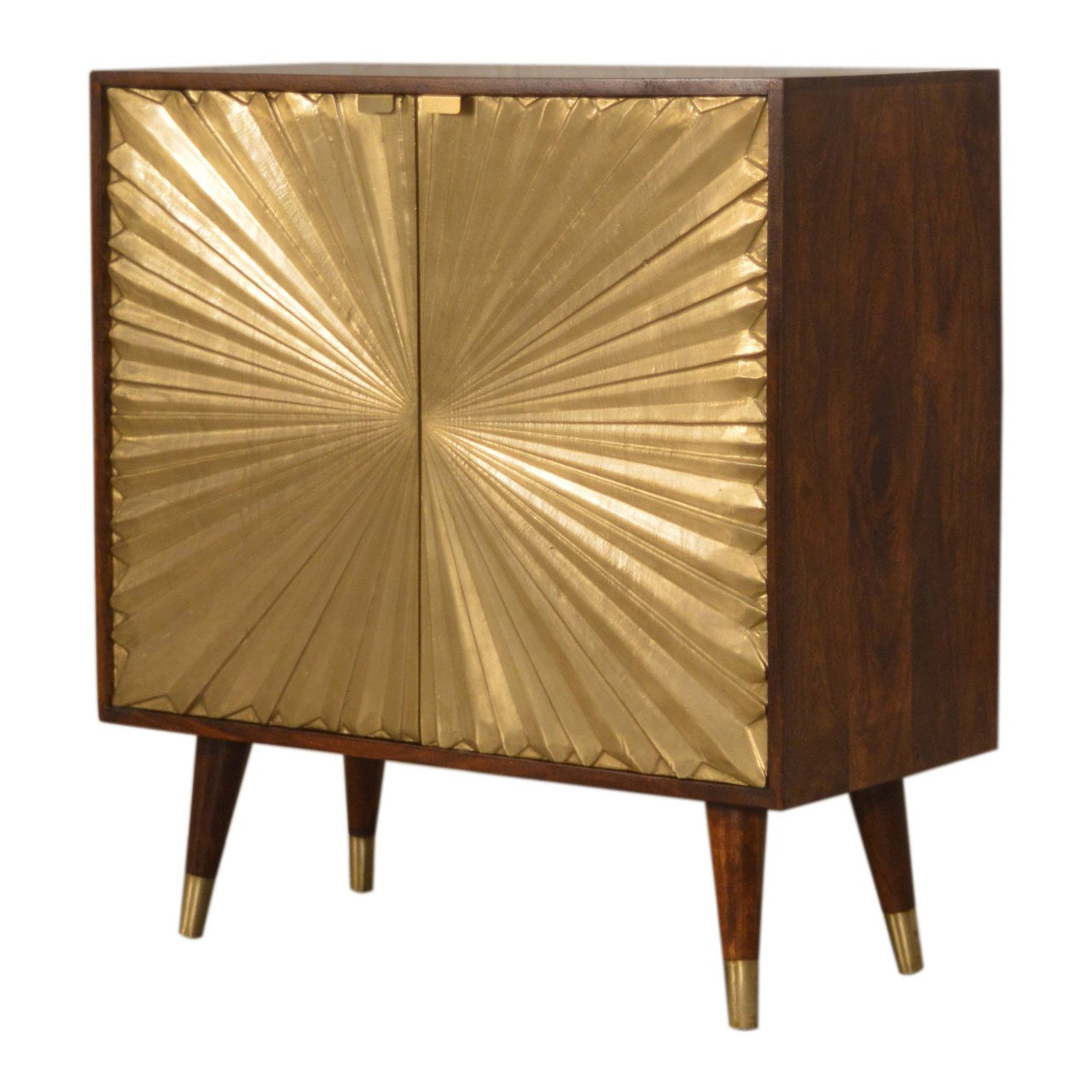 Manila Gold Cabinet and Walnut
