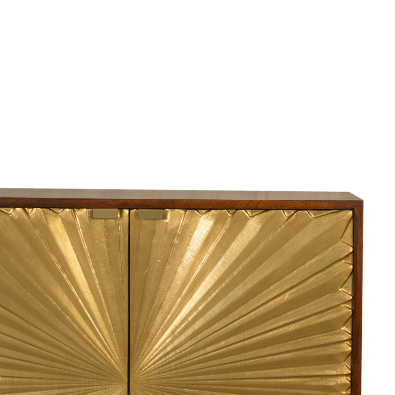 Manila Gold Cabinet and Walnut