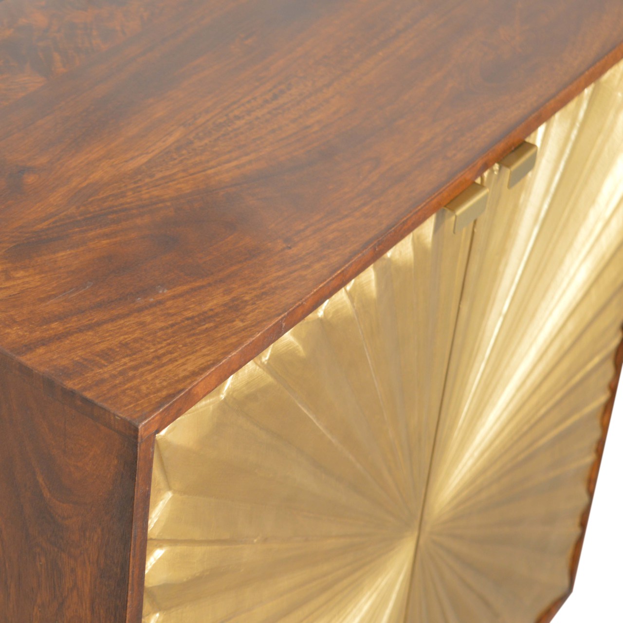 Manila Gold Cabinet and Walnut