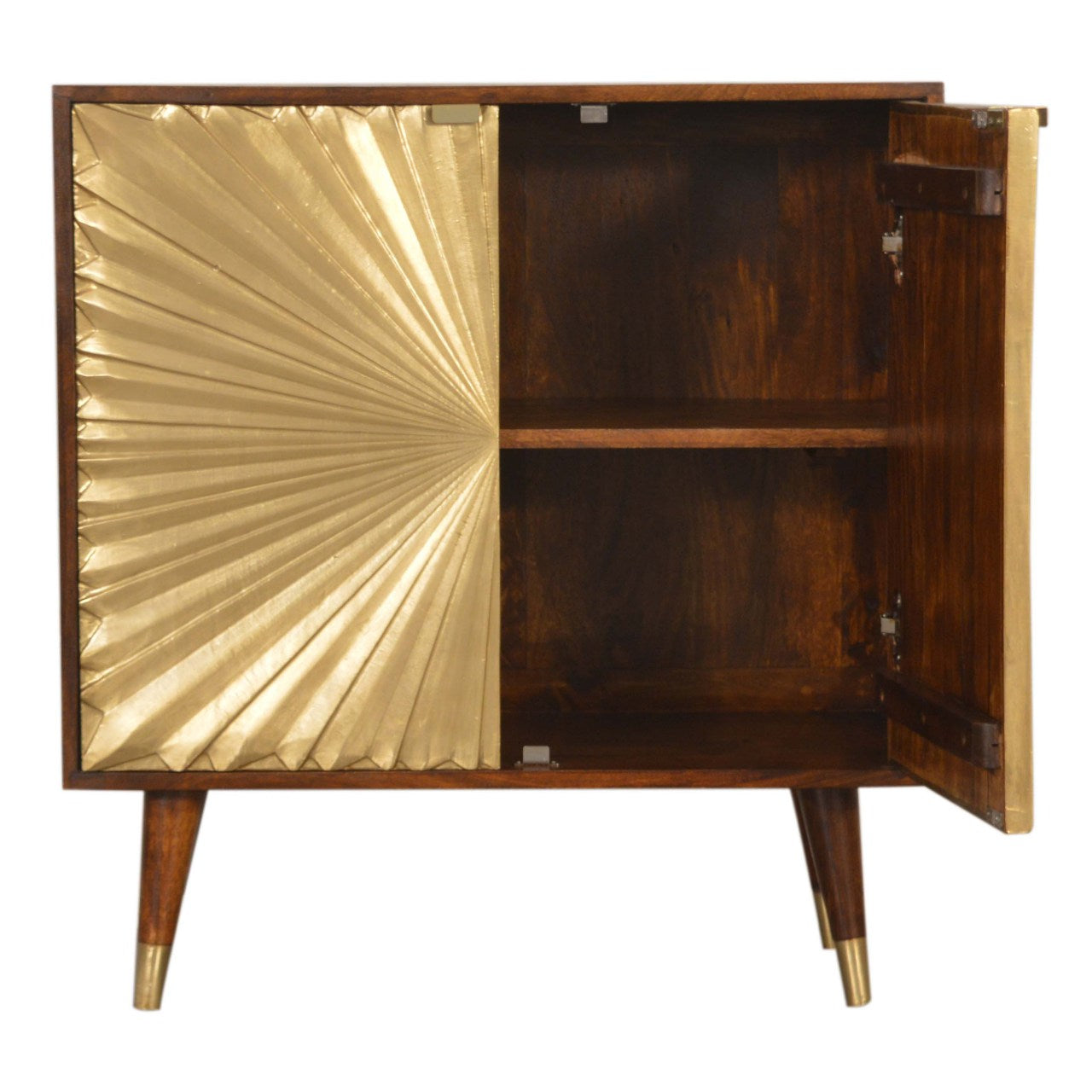 Manila Gold Cabinet and Walnut