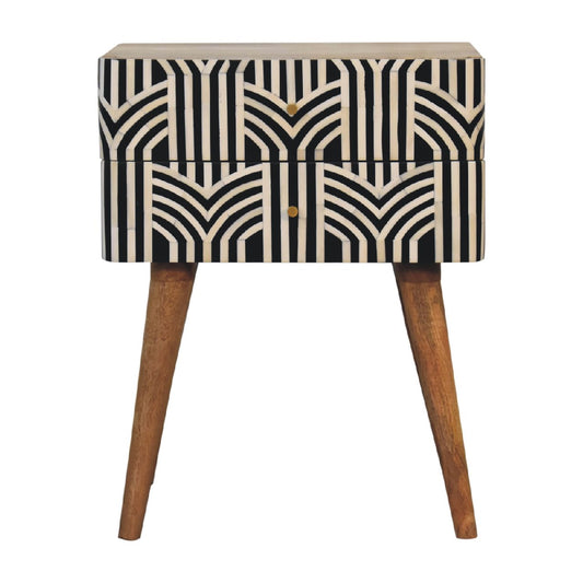 Edessa Bone Inlay Bedside Table