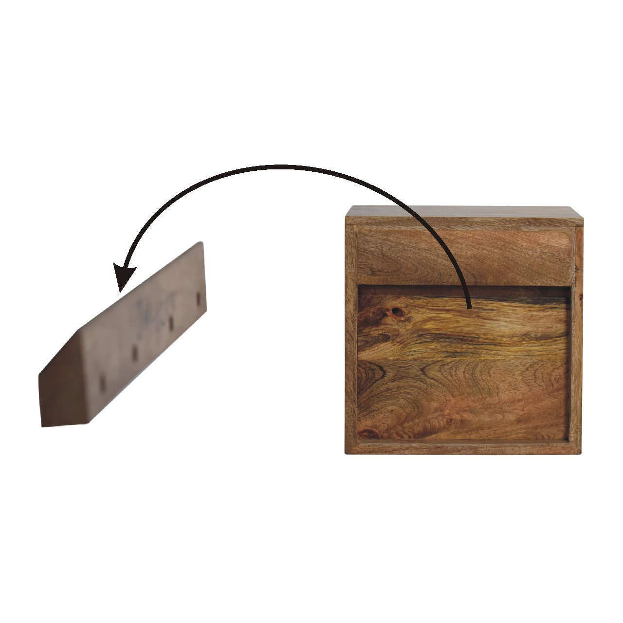 Wall Mounted Mini Classic Oak-ish Bedside
