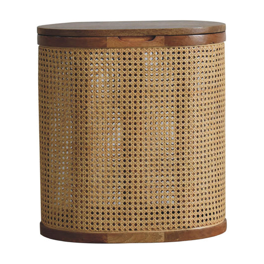 IN3461 - Rattanhocker mit Stauraum und aufklappbarem Deckel
