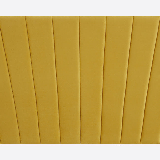 Lexie Mustard Yellow Velvet Kingsize Bed