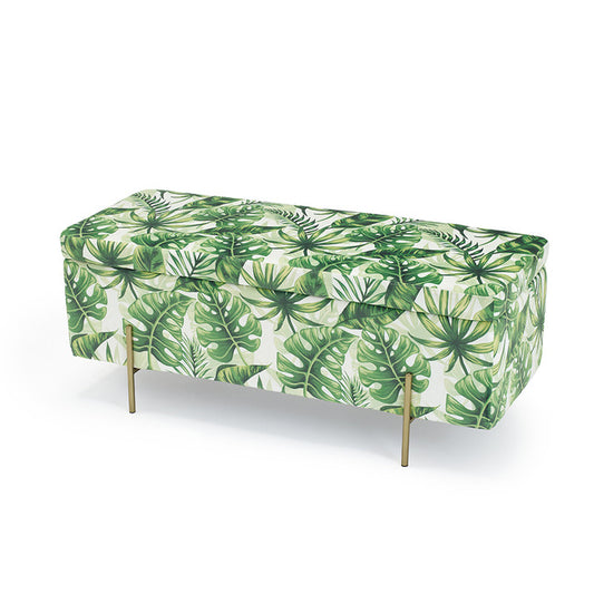 Large Storage Ottoman Pouffe in tropical Print