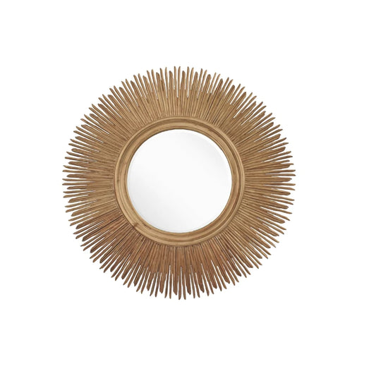Large Sun Mirror Antique Gold Finish