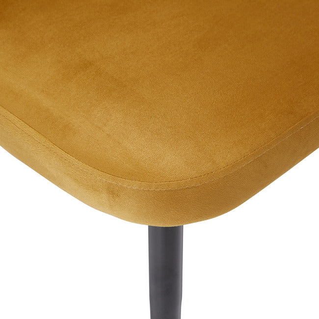 Mustard Velvet Dining Bench