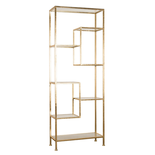 Gold Gilt Leaf Display Unit Shelving Bookcase