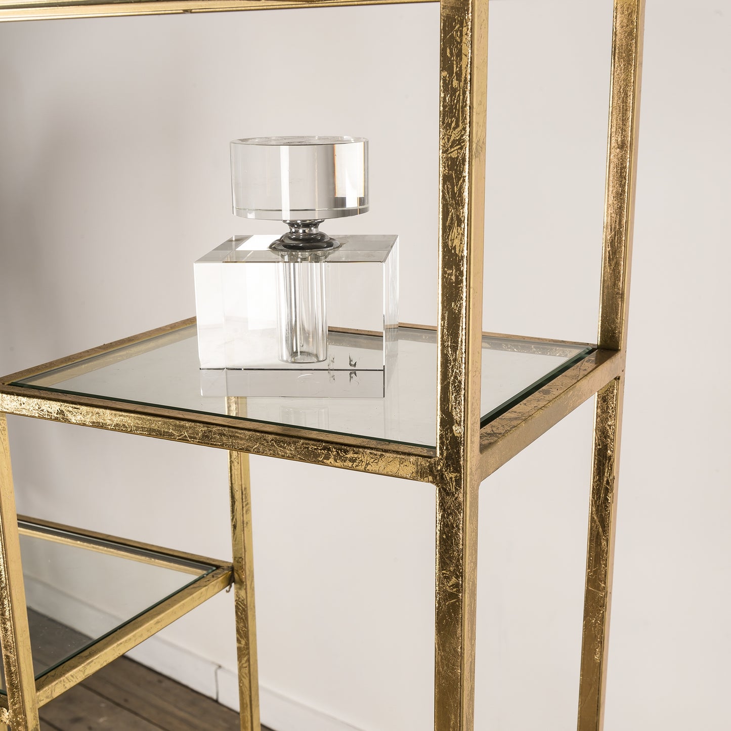 Gold Gilt Leaf Display Unit Shelving Bookcase