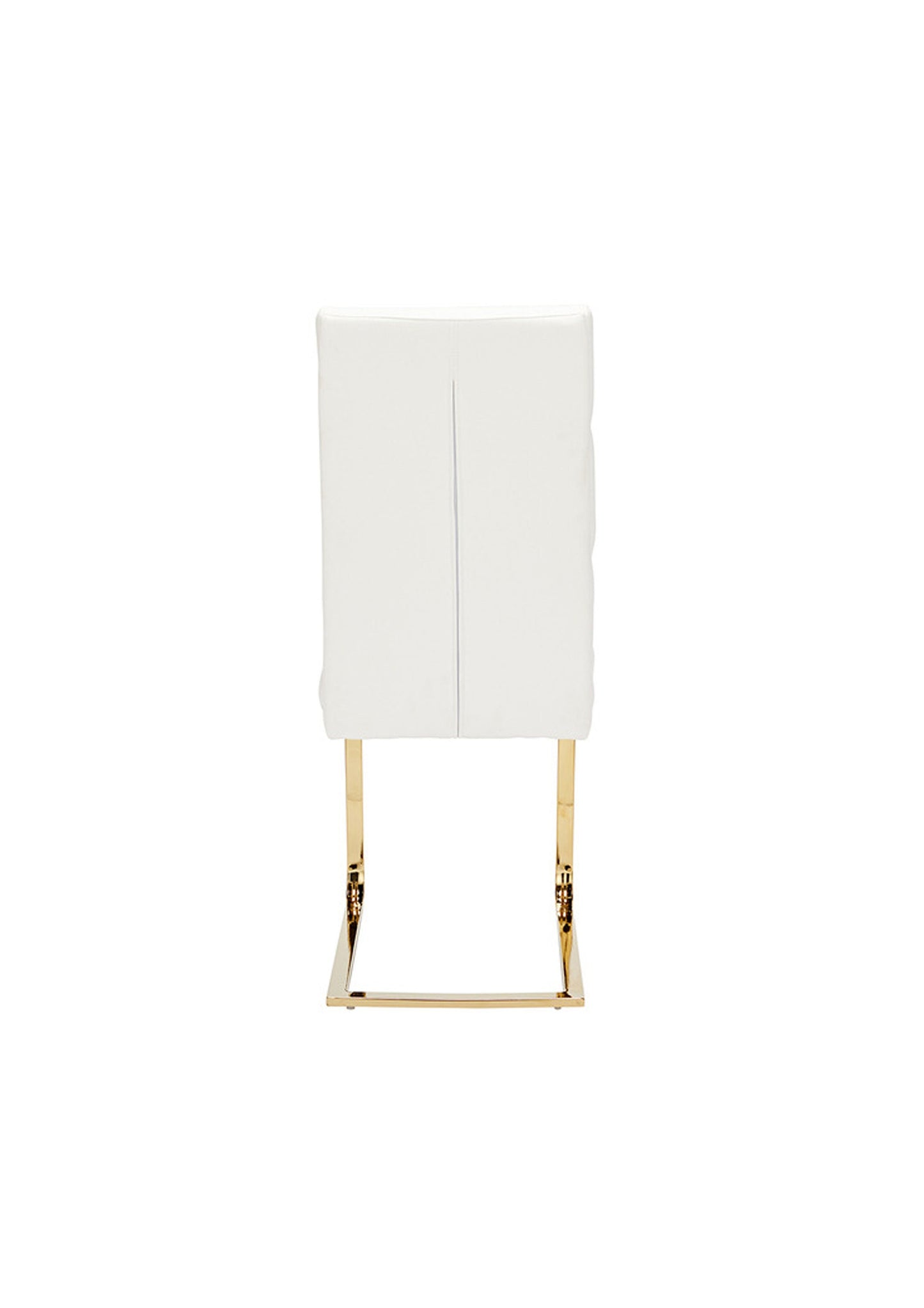 NEU: Luxus-Esszimmerstuhl/Bürostuhl in Weiß oder Schwarz aus Kunstleder mit goldenem Fußkreuz – 2er-Pack