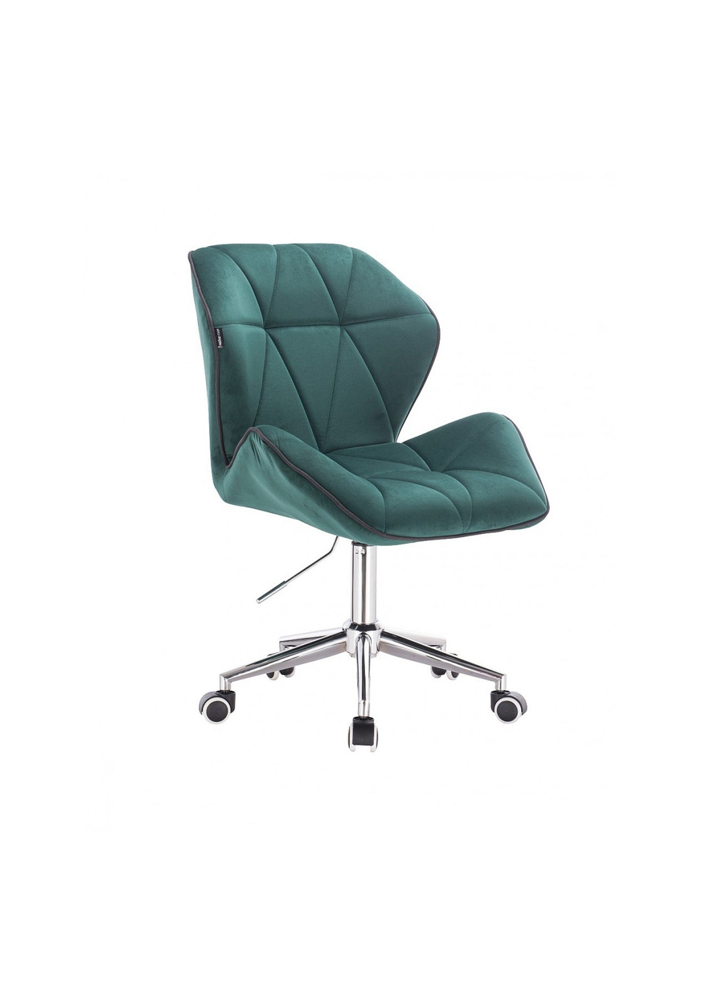 NEU Designer verstellbarer Büro-/Schreibtischstuhl mit höherer Rückenlehne und drehbarem Fußkreuz in Samt in Grün/Schwarz/Grau/Blau