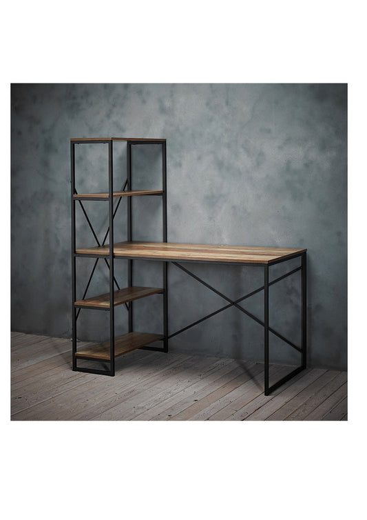 Industrial Workstation Desk and Storage Office Desk Home Desk with Storage