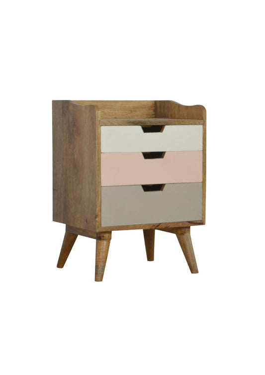 Mid Century Scandi Bogo Style Blush Pink Chest Of Drawers