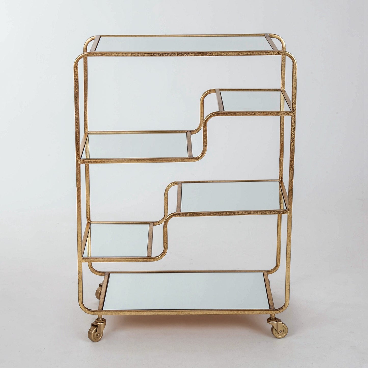 Glamourous gold finish Drinks Trolley - Gold Gilt Leaf