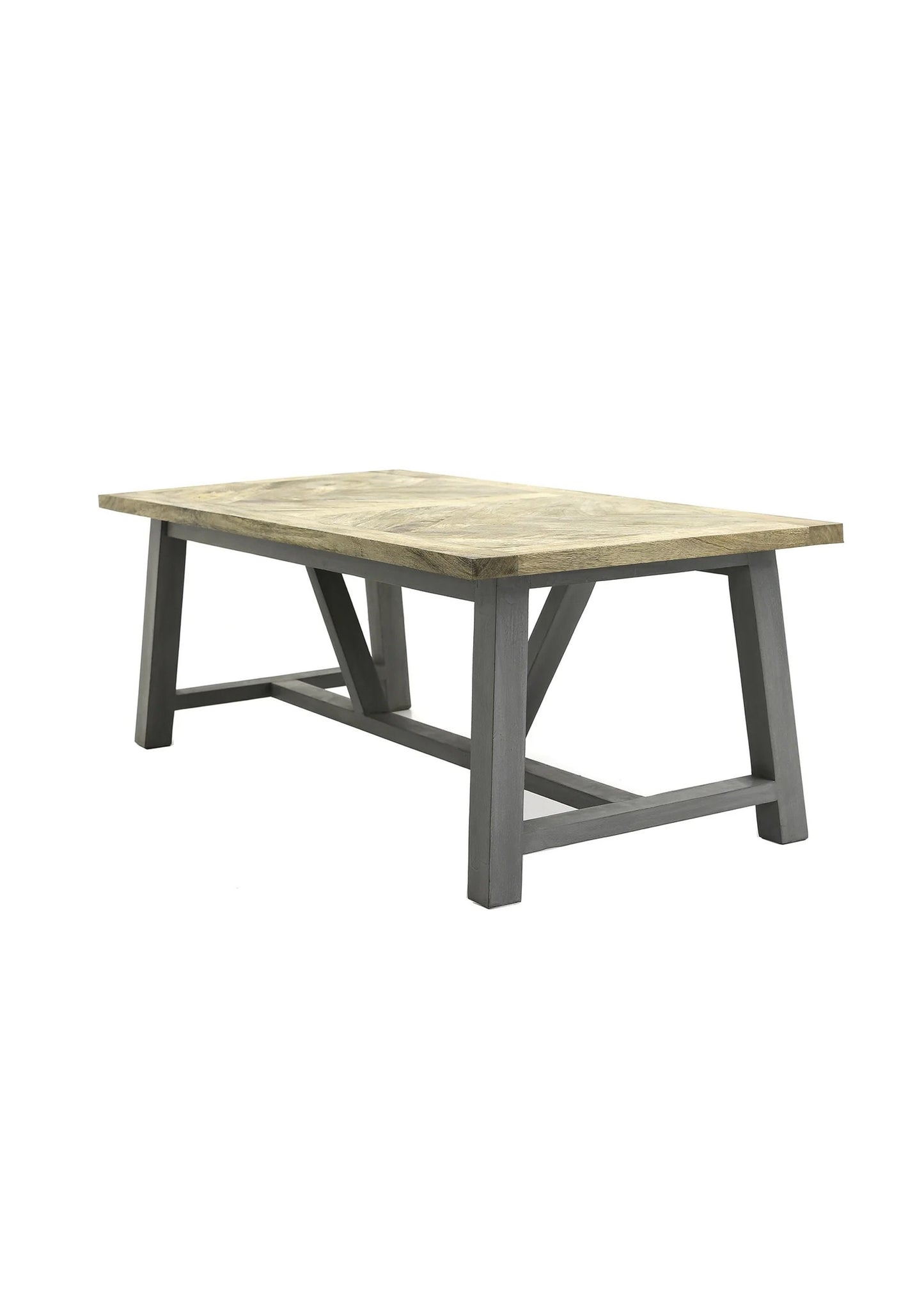 Herringbone Grey Scandi 6-8 Seater Dining Table