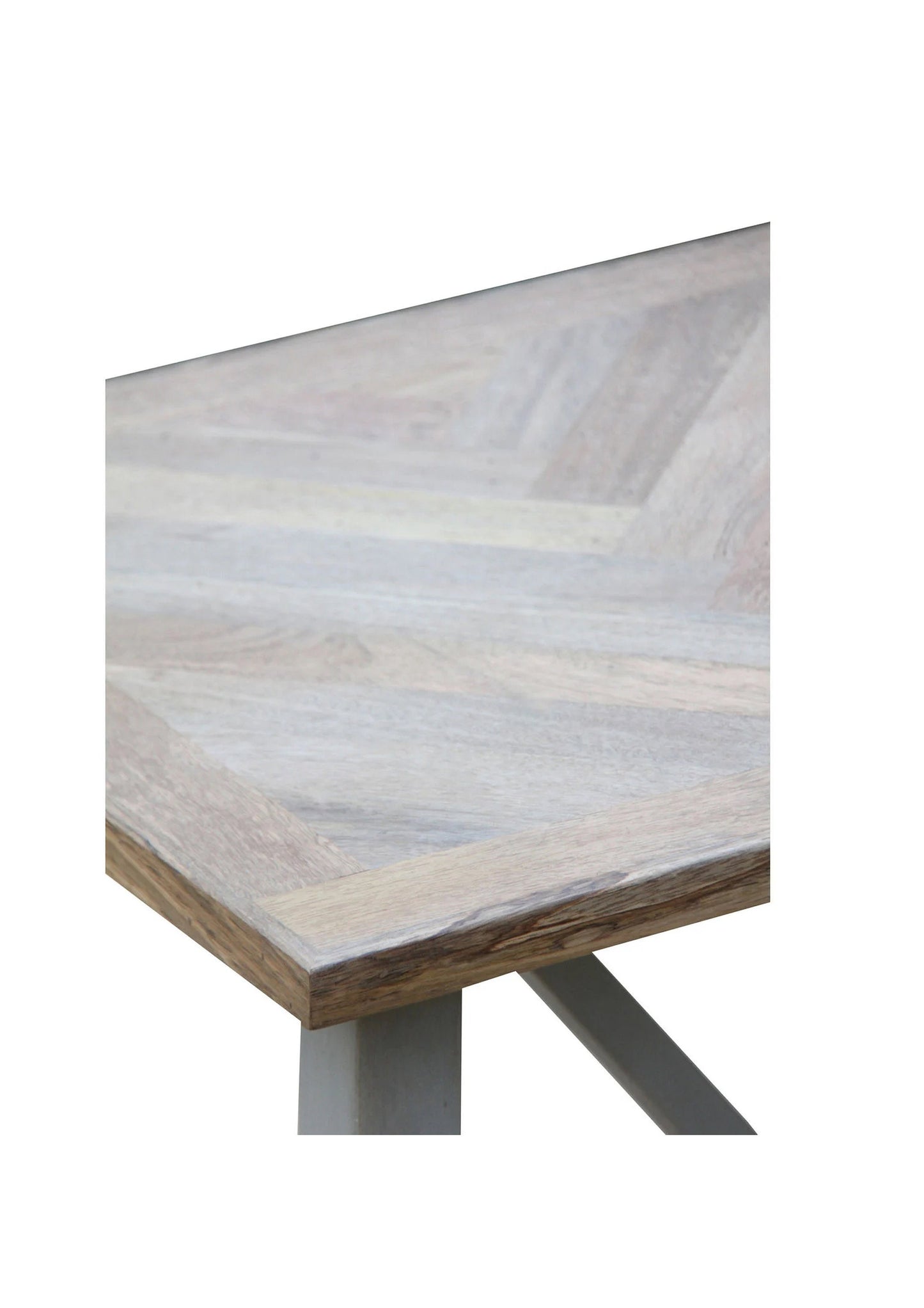 Herringbone Grey Scandi 6-8 Seater Dining Table