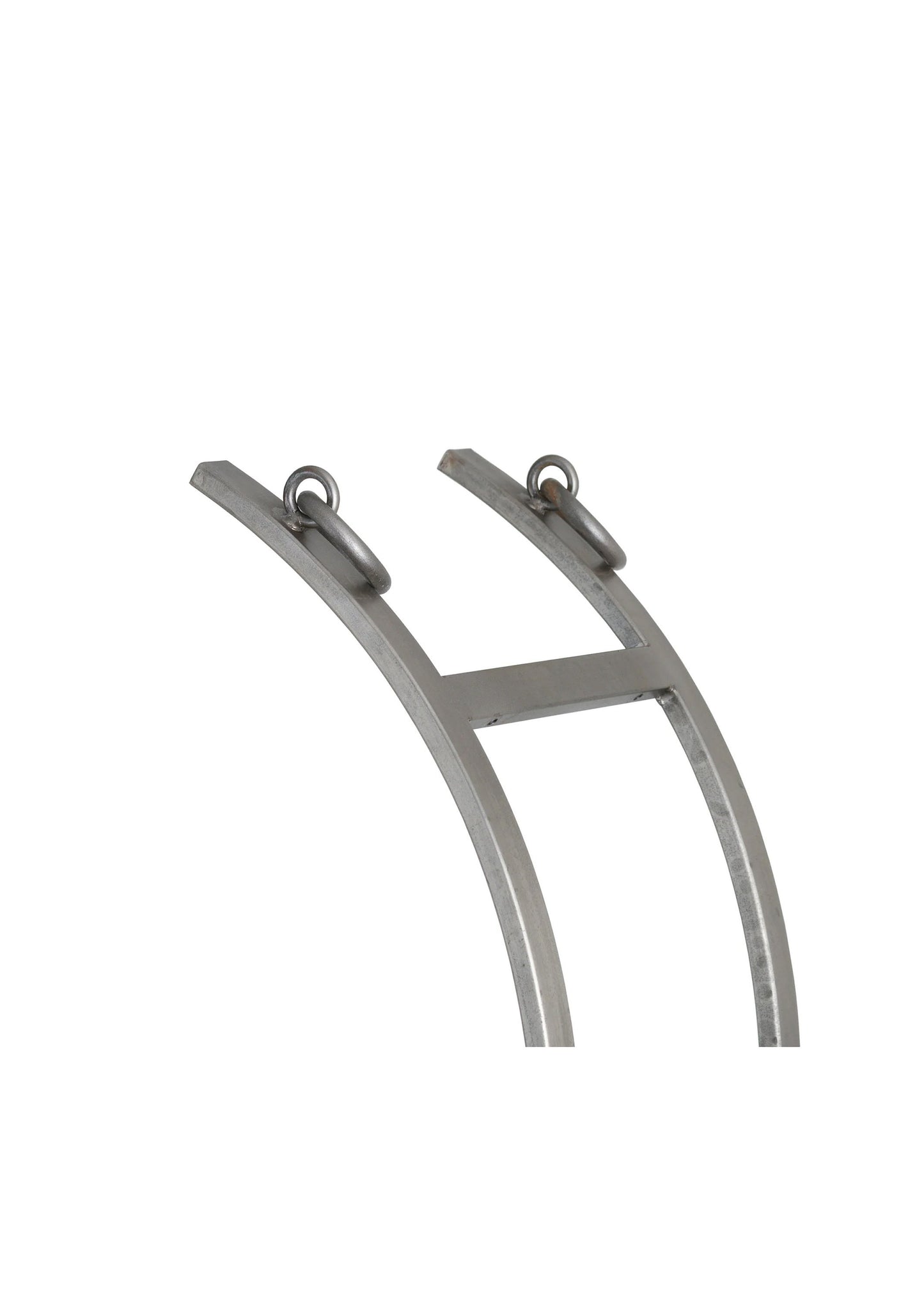 Antique Pewter Circular Log Holder With Ring Detailing