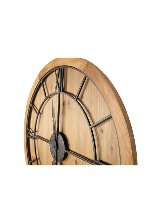 Large Wooden Wall Clock dia 60cm