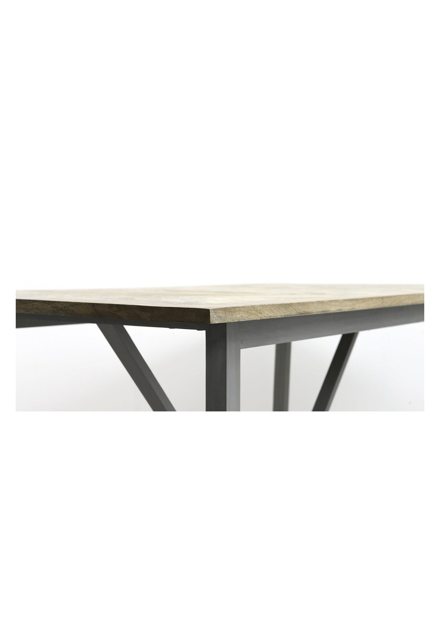 Herringbone Top Solid Wood Scandi Dining Bench