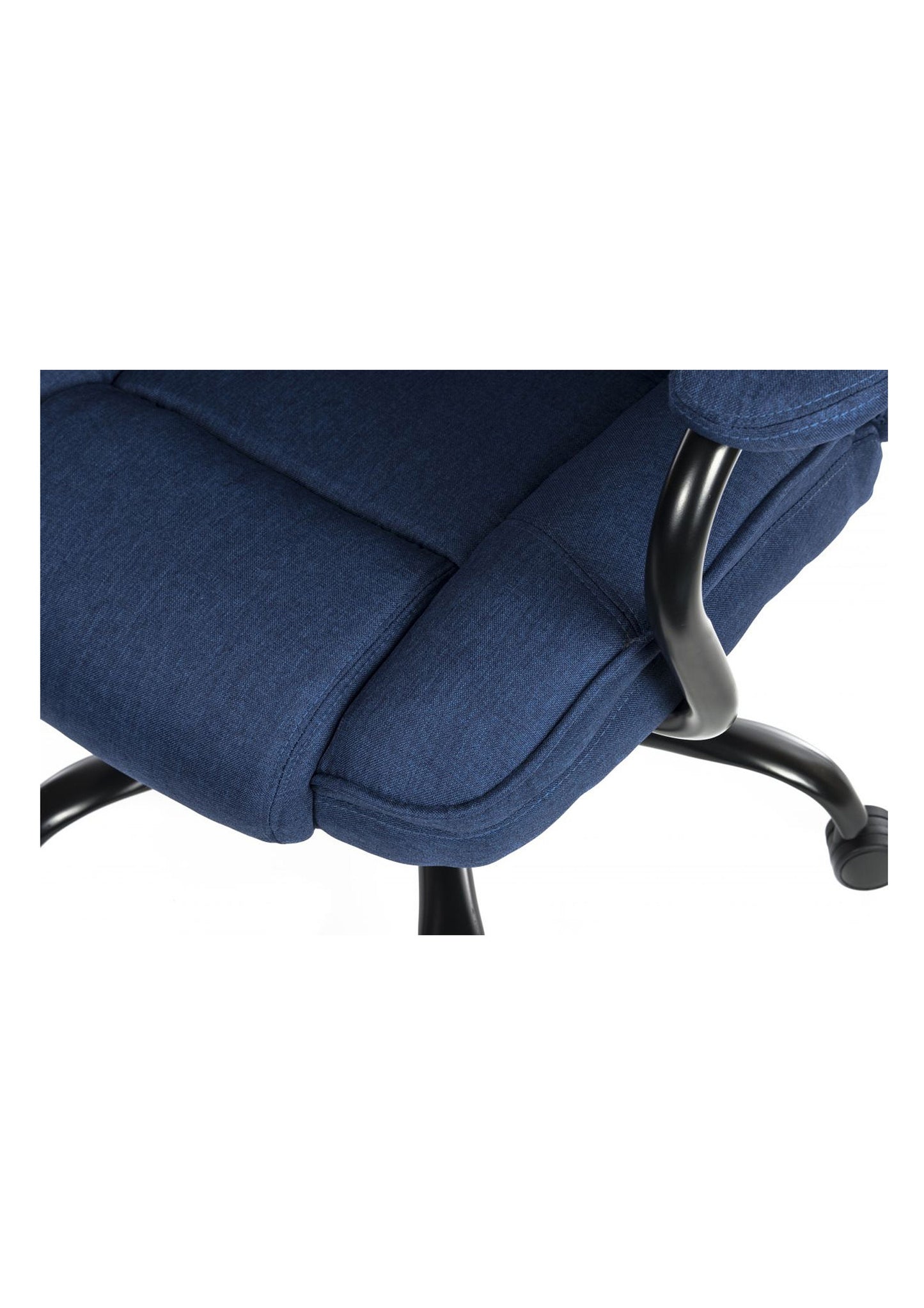 Robuster Chefsessel aus tintenblauem Stoff