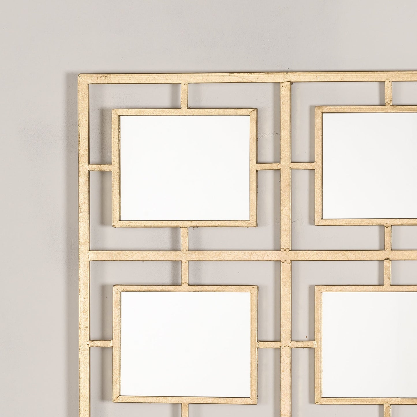 Rechteckiger Spiegel mit Blattgoldvergoldung