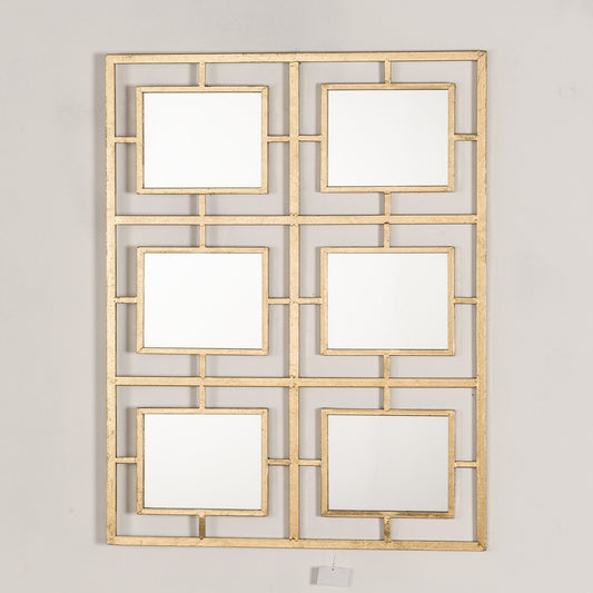 Rechteckiger Spiegel mit Blattgoldvergoldung