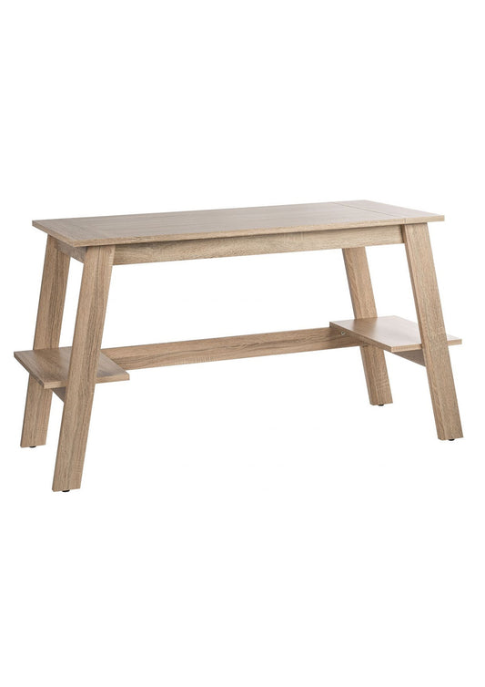 Home office Oak finish Trestle Desk