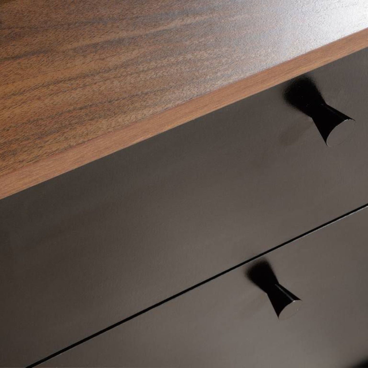 Schubladenständer für Büroaufbewahrung im Mid-Century-Stil mit Walnuss-Finish