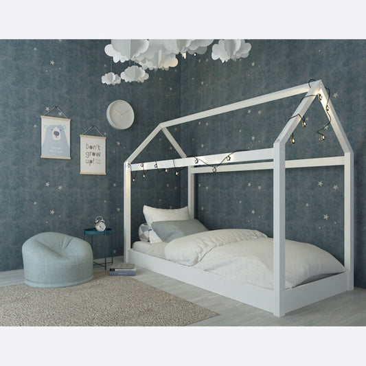 Children's Toddler Hickory House Bed - White, Grey, Black