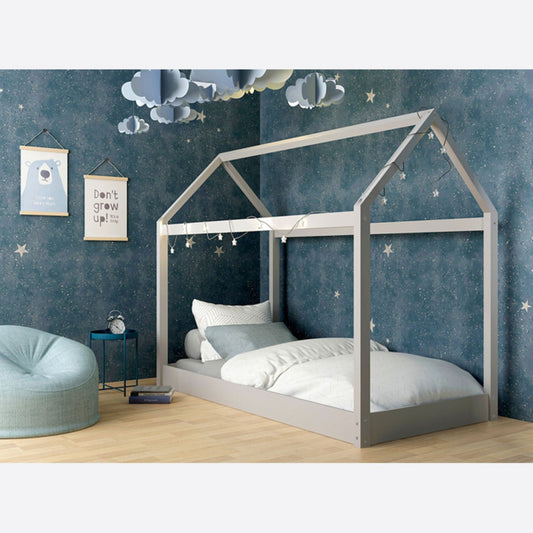Children's Toddler Hickory House Bed - White, Grey, Black