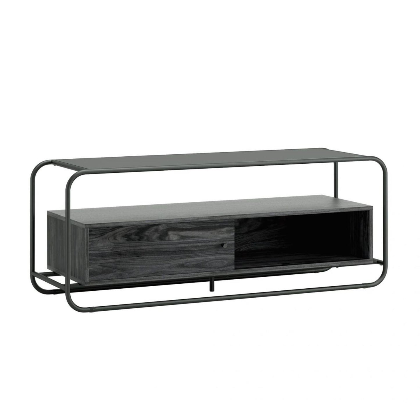 Retro TV Media Unit in Black Finish