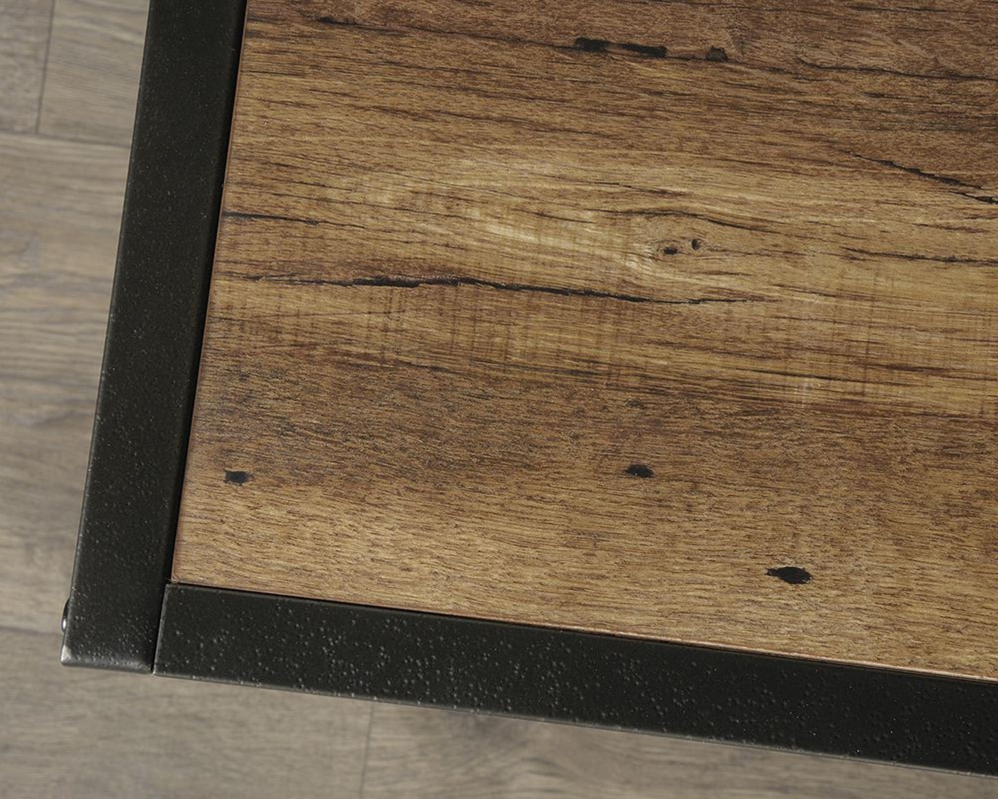 Sideboard/TV-Möbel im Industriestil in Vintage-Eichenoptik mit schwarzen Akzenten