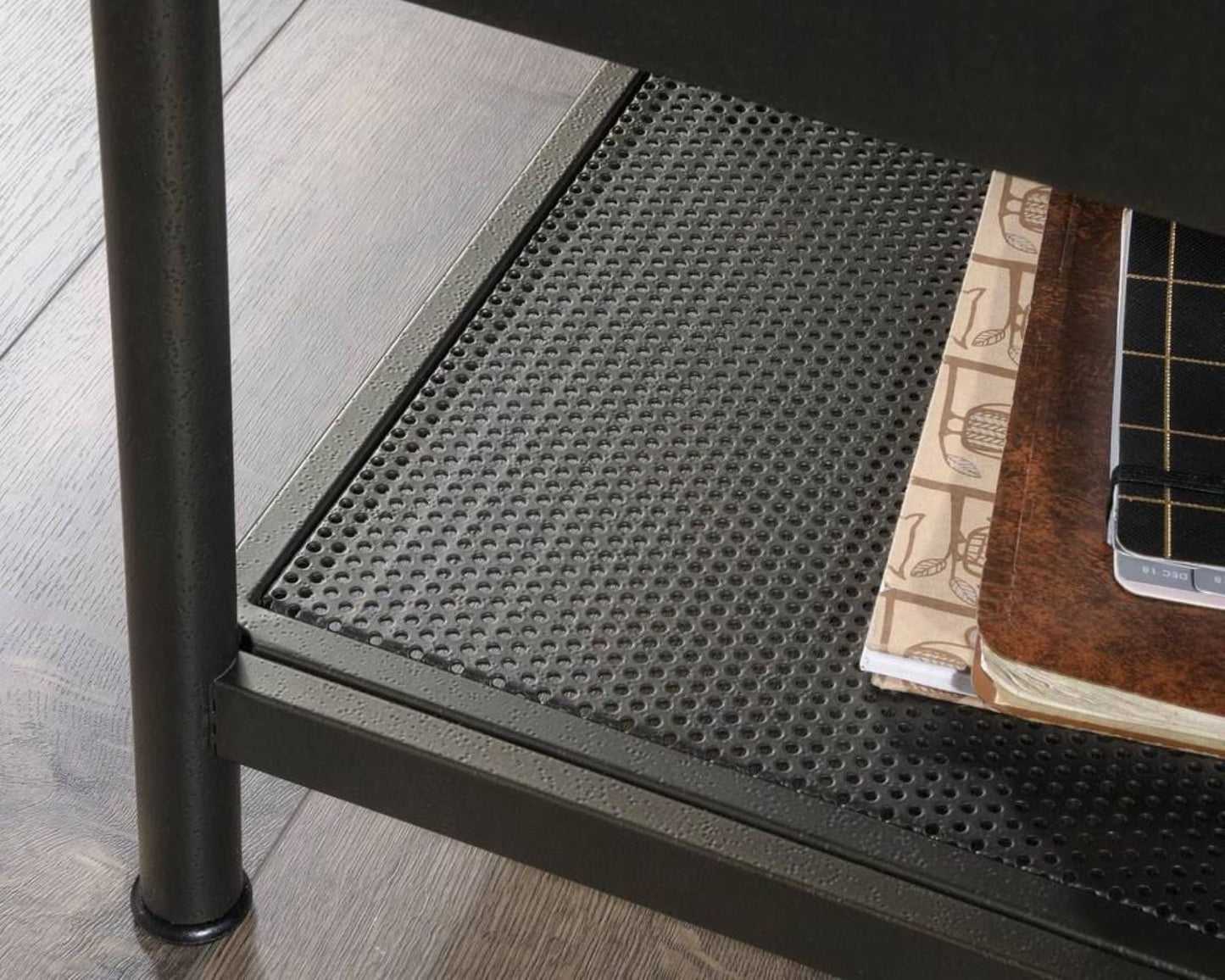 Industrial Style Loft apartment style desk in a black finish with Oak accent