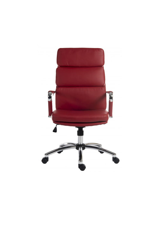 Retro style executive chair in Red, Black, White, Brown