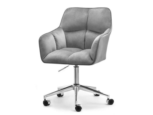 Designer velvet adjustable armchair office/desk chair with  swivel base in ink Blue / Green/ Beige / Pink/ Grey