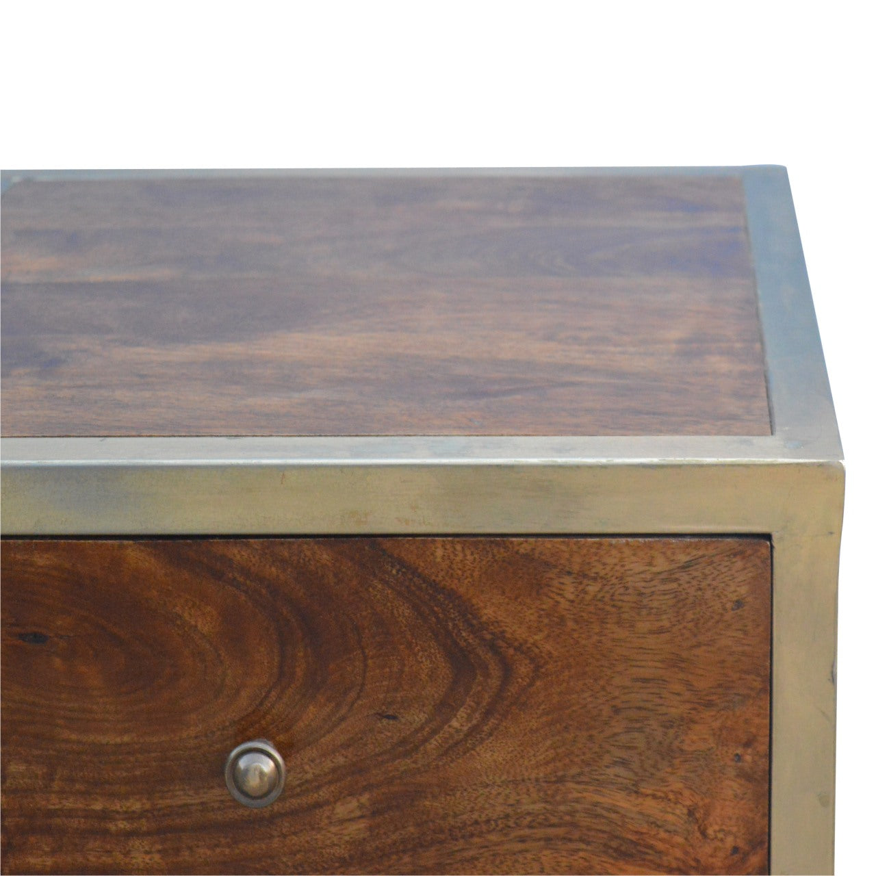 Gold Iron Frame Bedside Table