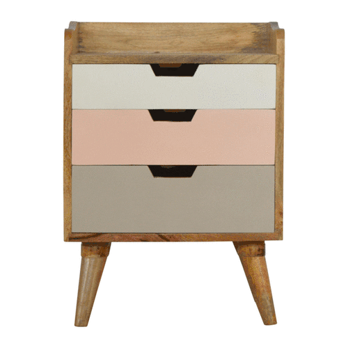 Blush Pink and White Gradient Bedside Table