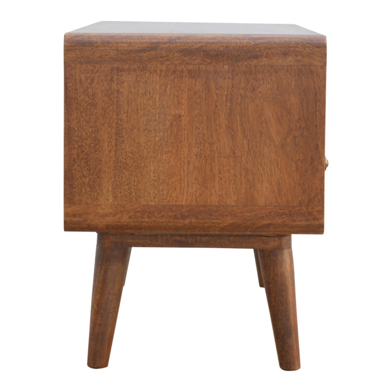 Curved Chestnut Retro Media TV Unit