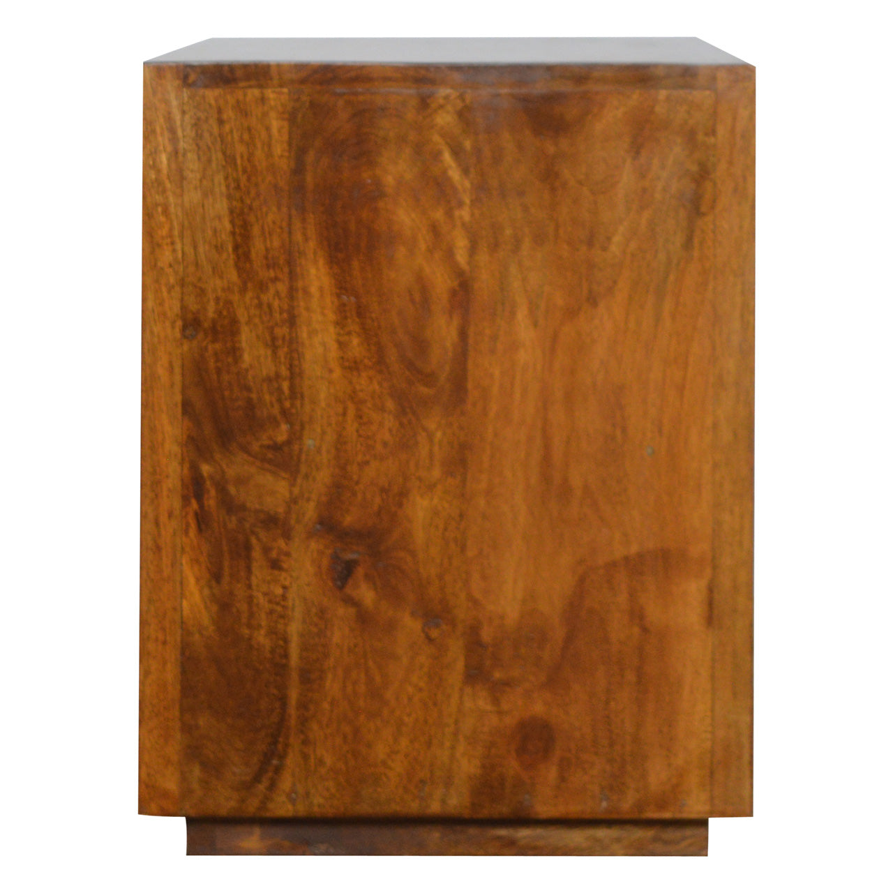 Mid Century Chestnut Media Unit with Gold Bar