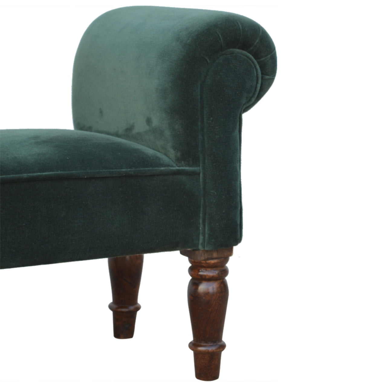 Emerald Green Velvet Bench