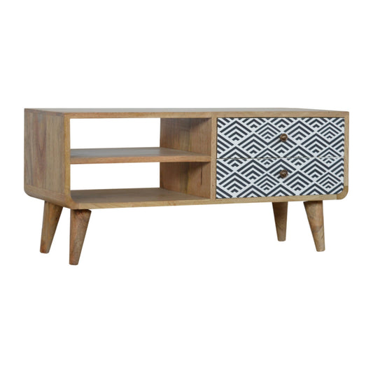Monochrome Print Media TV Unit