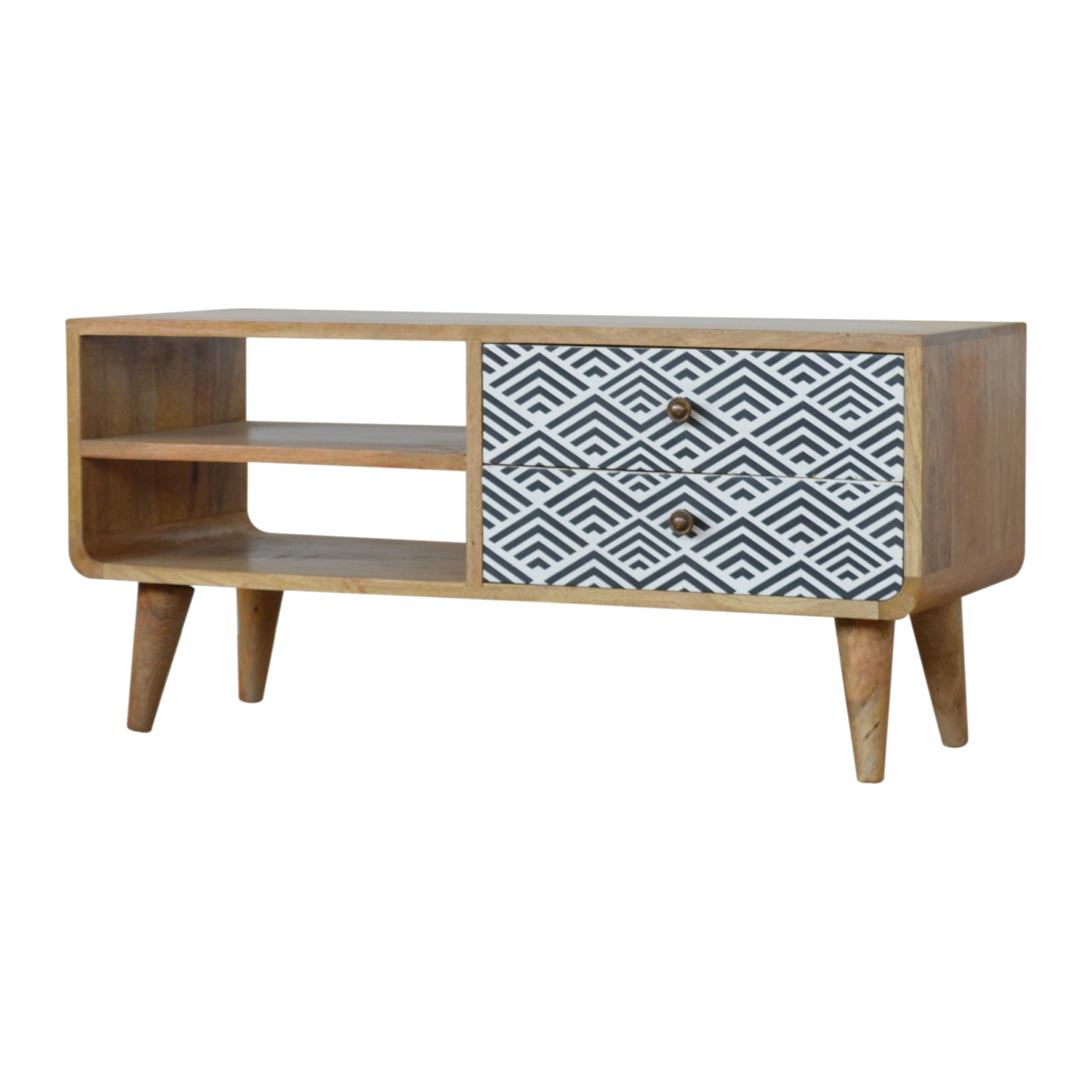 Monochrome Print Media TV Unit