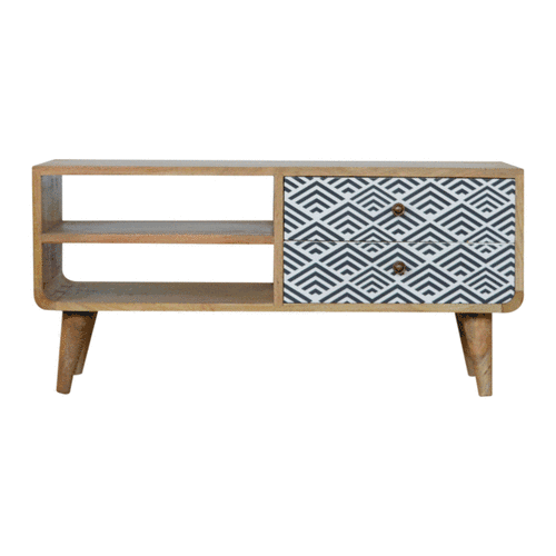 Monochrome Print Media TV Unit