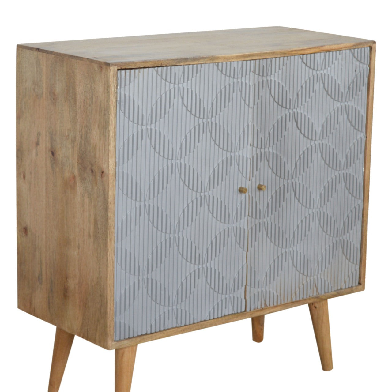 Milan Grey Patterned Cabinet