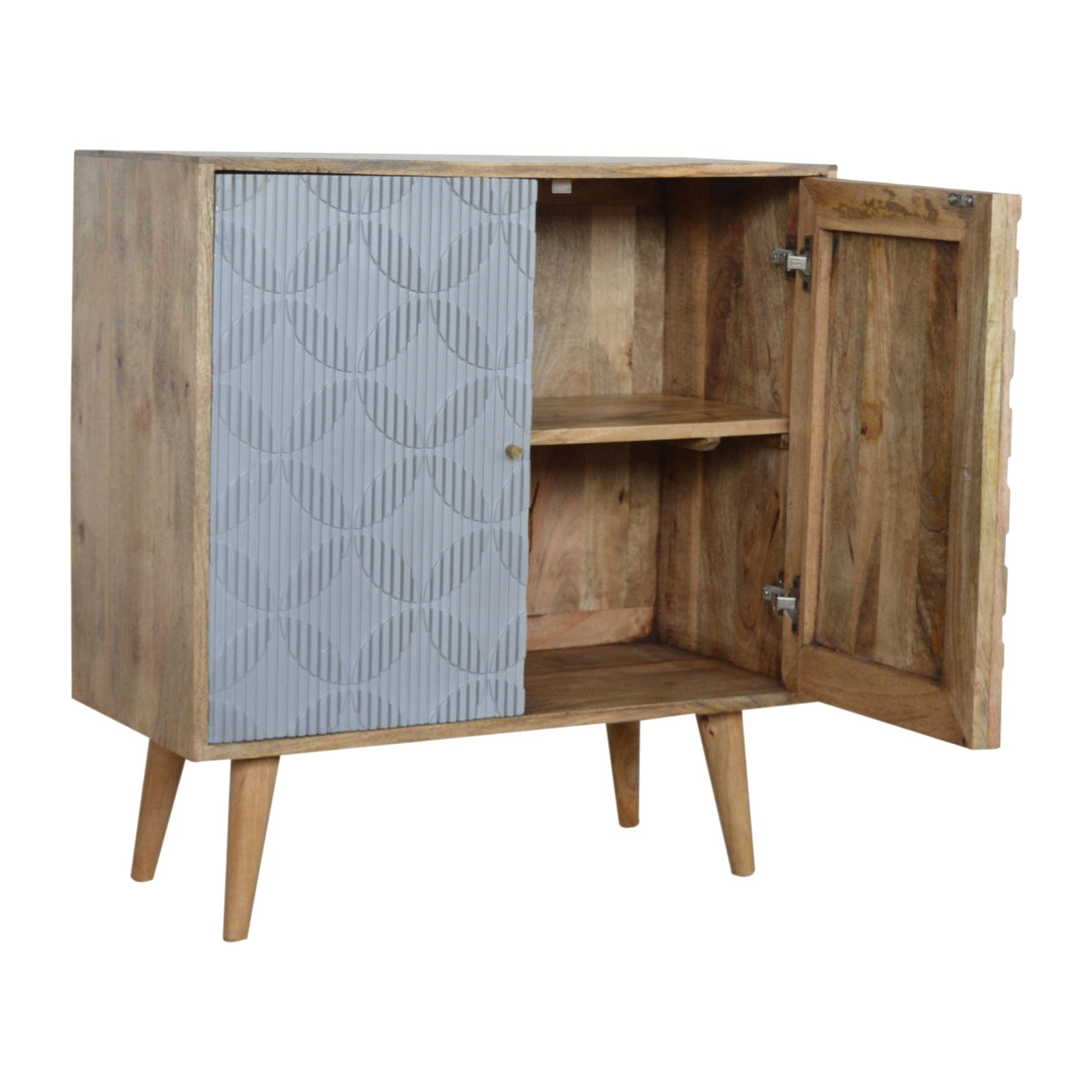 Milan Grey Patterned Cabinet