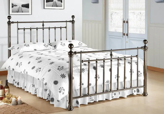 Alexander Black Nickel Kingsize Bed